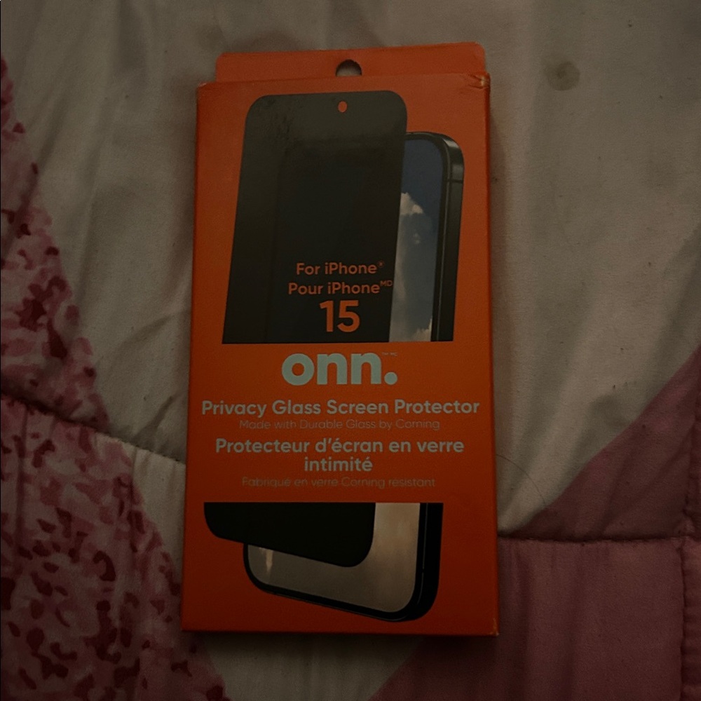 ONN Privacy Glass Screen Protector for iPhone 15
